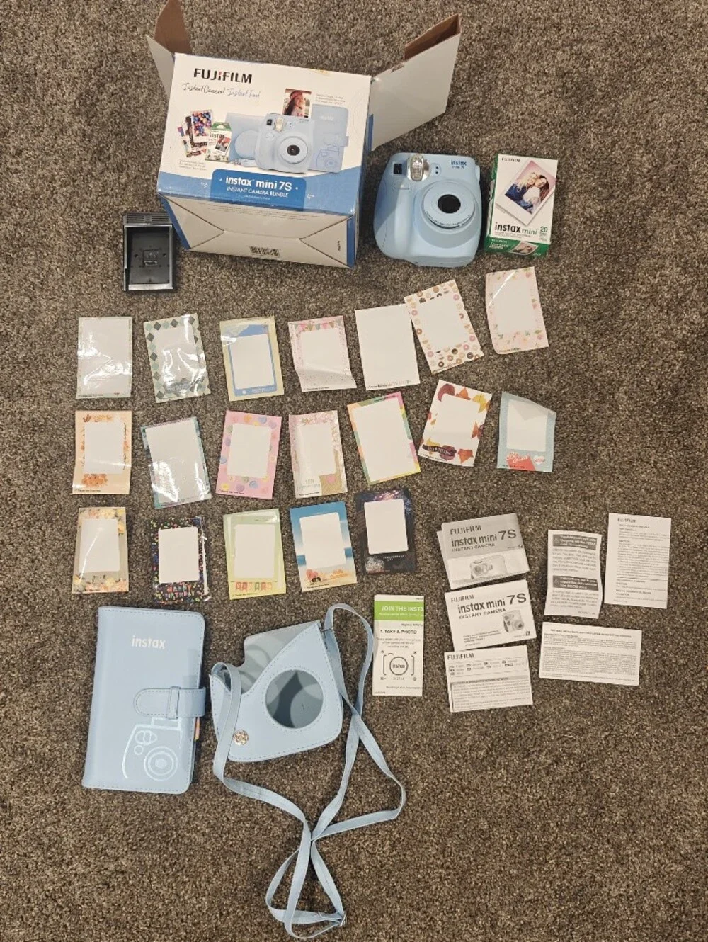 Fujifilm instax mini 7S Instant Camera Bundle With Film - Light Blue